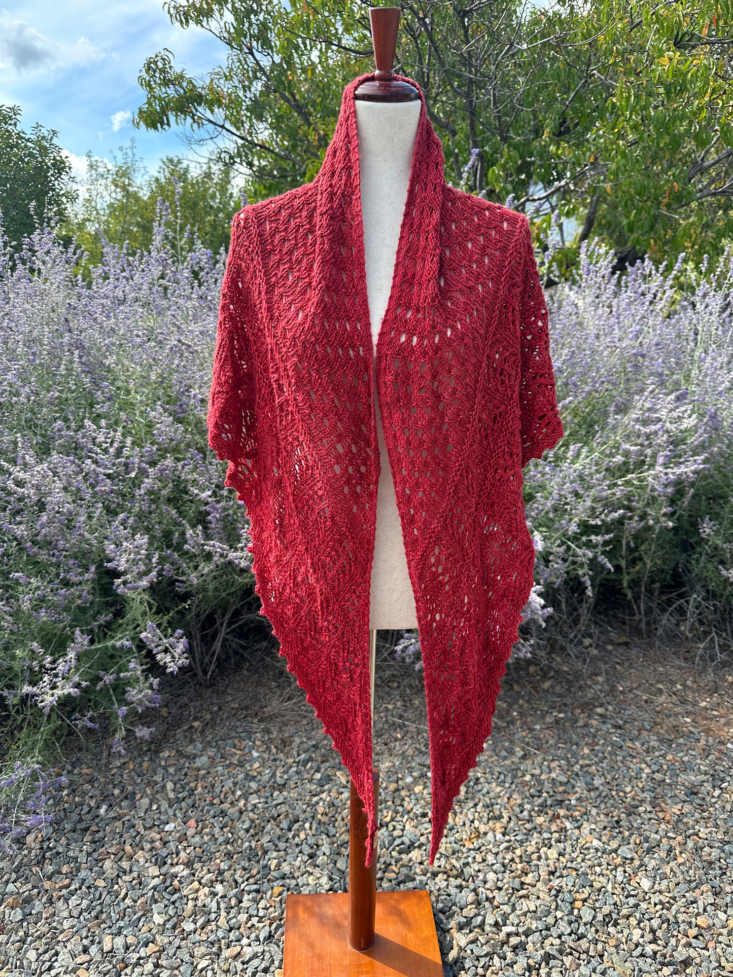 Shawl-Lace Knit Shawl-'Glad Tidings'
