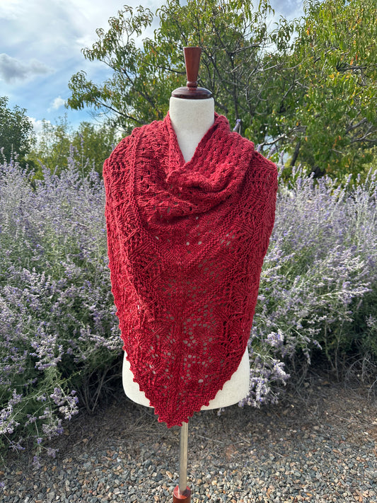 Shawl-Lace Knit Shawl-'Glad Tidings'
