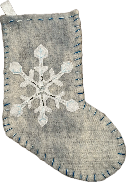 Christmas Stocking-Snowflake